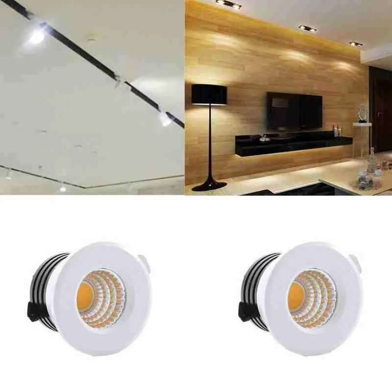 

Recessed Dimmable LED Ceiling Light Lamp 3W Round COB Downlight AC85-265V Spotlight LED X6H8