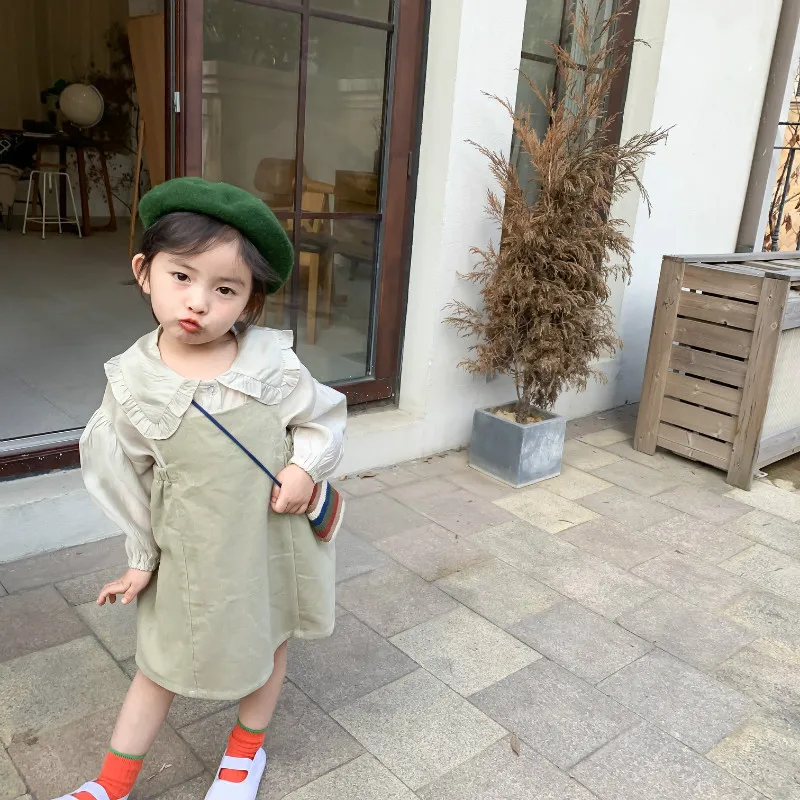 Милые вельветовые Комбинезоны для маленьких девочек весна 2020 Повседневная