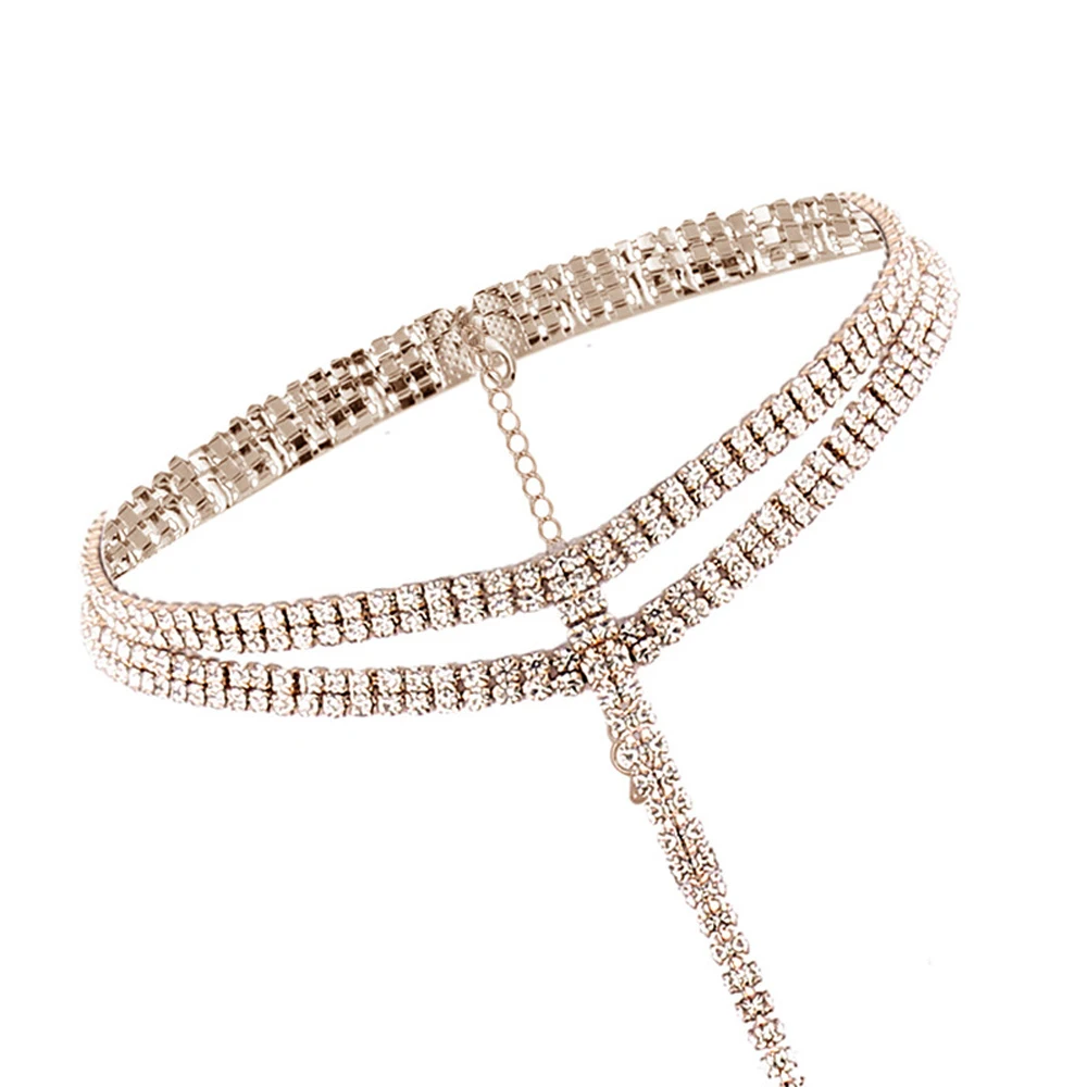 

2021 NEW Selling Rhinestone Choker Crystal Gem Luxury Chokers Collar Chocker Chunky Y necklace Women jewelry Accessories Gifts