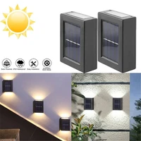 led solar powered lamp ip65 waterproof night light outdoor garden pathway yard patio stair steps fence deck decorative lights
