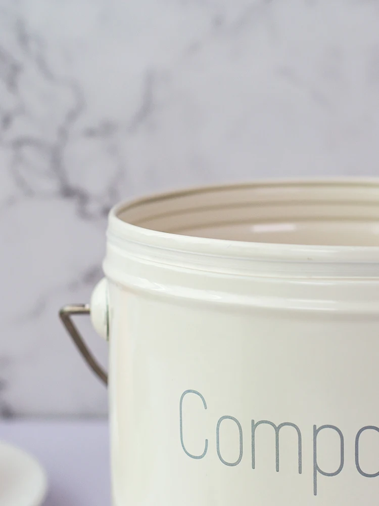 

Nordic Style Home Compost Bin 3L Stainless Steel Kitchen Compost Bin Kitchen Composter for Food Waste Coal Filter ZM924