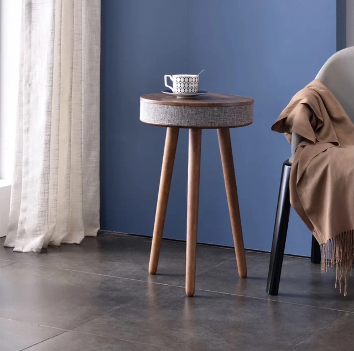 Bluetooth-динамик для домашнего кинотеатра Hi-Fi-аудиосабвуфер круглый журнальный