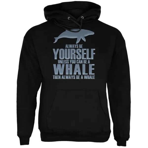 

Черная взрослая толстовка с капюшоном и надписью «Always Be Yourself»