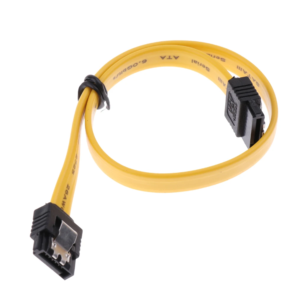 

2x кабель SATA 180 ° серийный кабель ATA с Блокировка с фиксацией 26AWG 11,8 дюйма