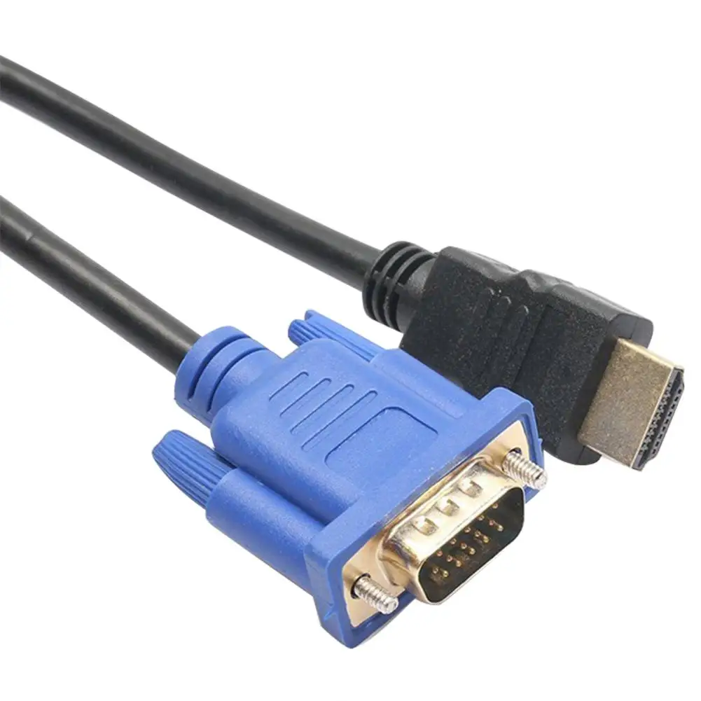 1.8m HDMI-compatible to 15Pin VGA Cable 1080P Video Adapter Male Cord for HDTV Projector Display | Электроника