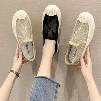 lace woman shoes loafers flat shoe for women summer comfotable shoes woman flats black slip on shoes women fashion trend
