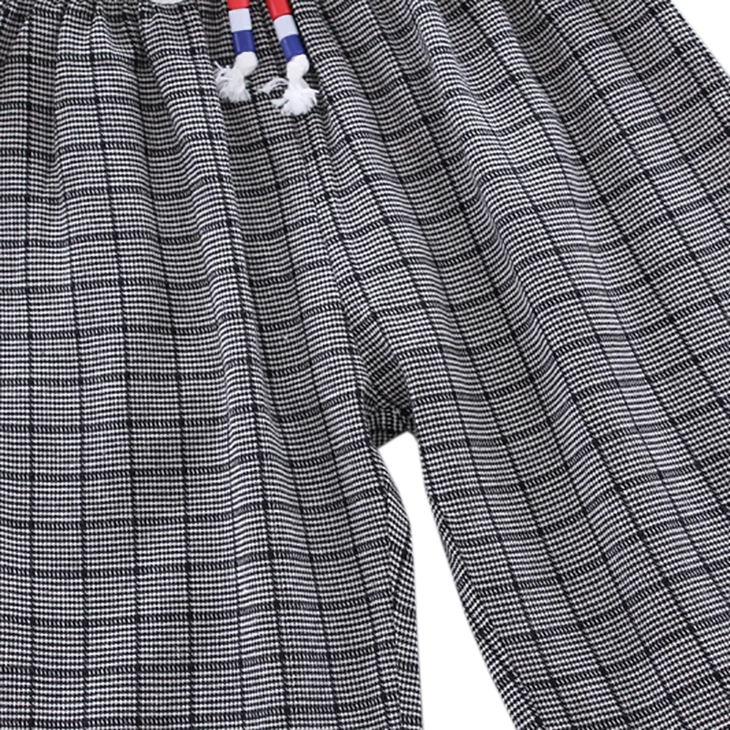 Новые короткие штаны для маленьких мальчиков летние в клетку с цветочным принтом