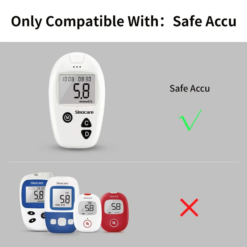 Sincare Diabetes Strips/Codefree Blood Glucose Test Strips 100/200/400 pcs (Only for Safe-Accu) | Красота и здоровье