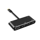 Адаптер Type-C Thunderbolt 3-HDMI-совместимый VGA USB 3,0 C Aux для MacBook Samsung S20 Dex Surface Xiaomi 10 TV PS5