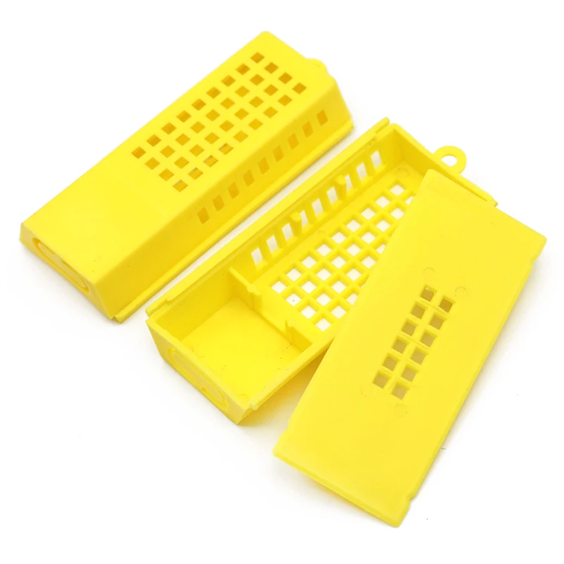 5PCS Beekeeping Transport Cages Yellow White Bees Queen Post Room Cage Plastic King Prisoner Bee Apiculture Tools | Дом и сад