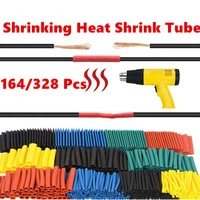 164328pcs heat shrink tube kit insulation sleeving termoretractil polyolefin shrinking assorted heat shrink tubing wire cable
