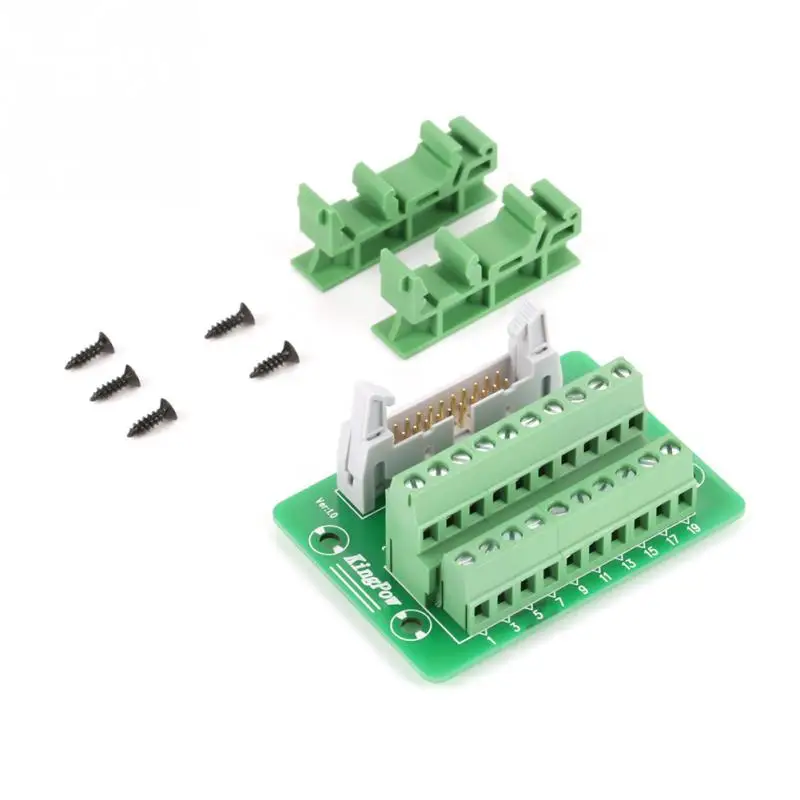 IDC20P 20Pin плата мужской разъем Клеммный блок PLC интерфейс с кронштейном|Клеммные