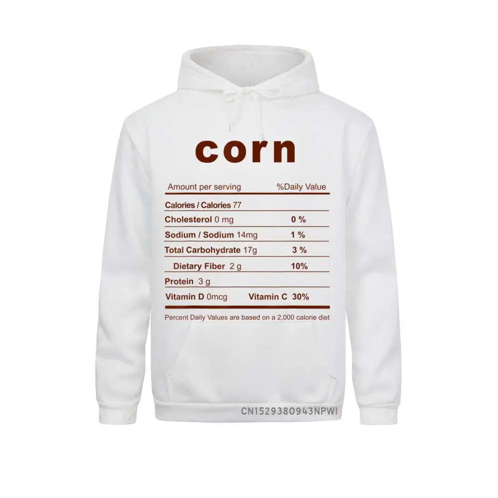 

Christmas Corn Funny Christmas Food Nutrition Facts Pullover Men's Sweatshirts Normal Long Sleeve Hoodies Brand Casual Hoods