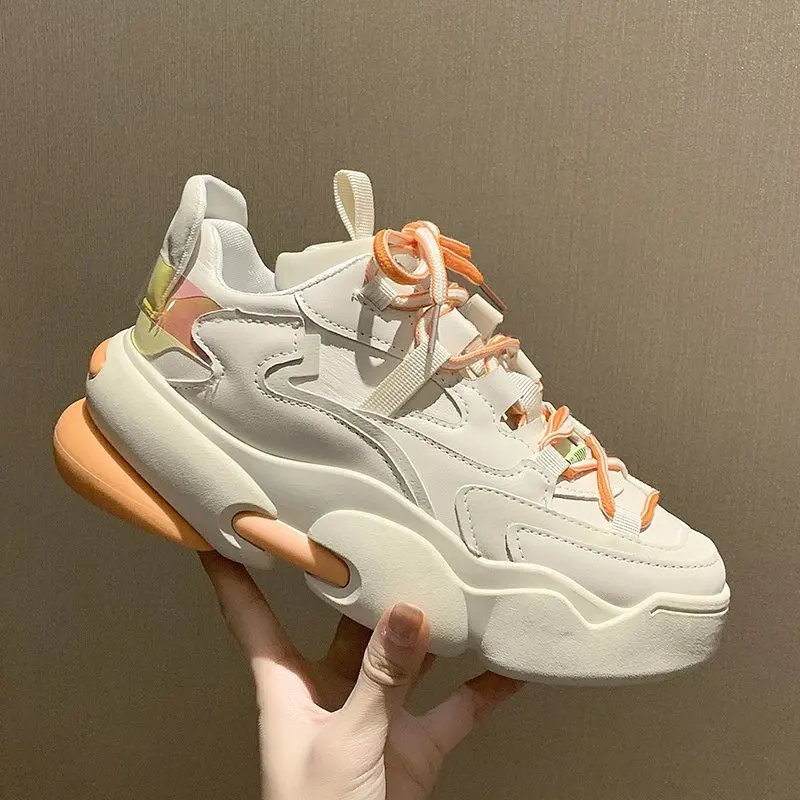 

Женская спортивная обувь для бега, Новинка лета 2021, сетчатые дышащие кроссовки на платформе, Универсальные женские кроссовки