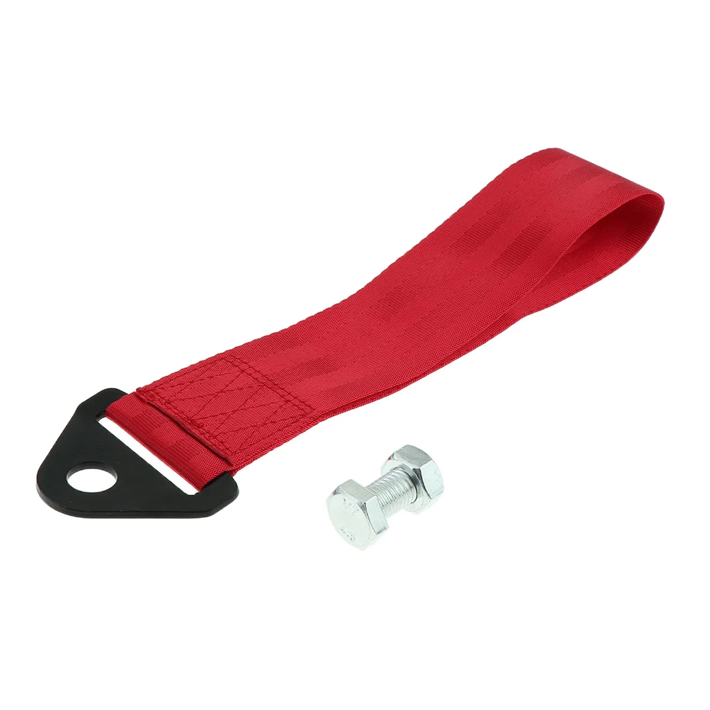 

2 Tons LB ATV Towing Strap Loop Kit with Hook Bolt Nylon Heavy Duty Red