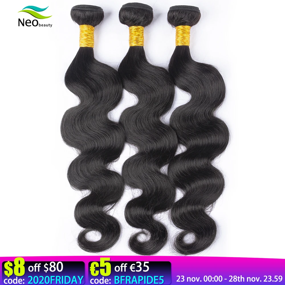 

Body Wave Bundles Indian Remy Hair Extension High Quality 8-30 Inch Bundles Natural Black Very Soft Human Hair Weave Can Be Dyed