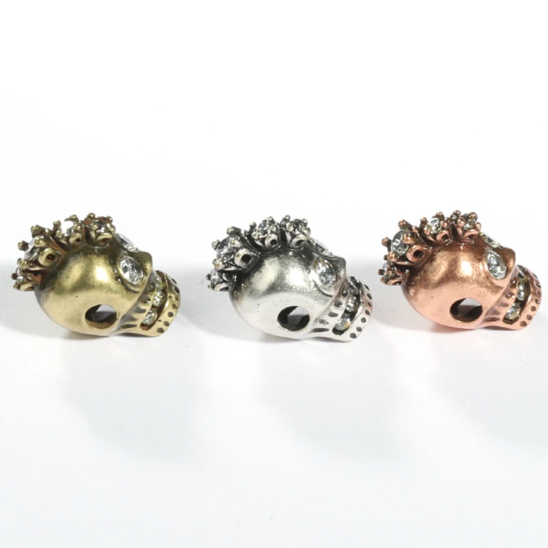 Латунные подвески Singreal в форме головы черепа фурнитура для изготовления