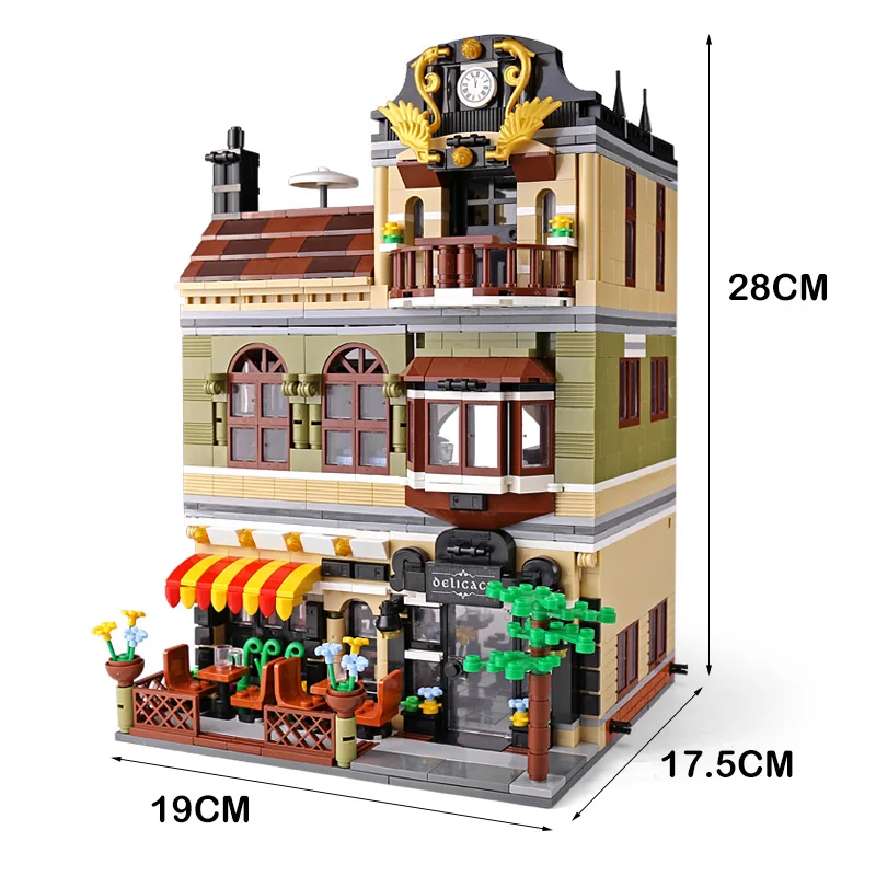 Yeshin QL0937 MOC уличная серия набор моделей китайского ресторана в сборе строительные