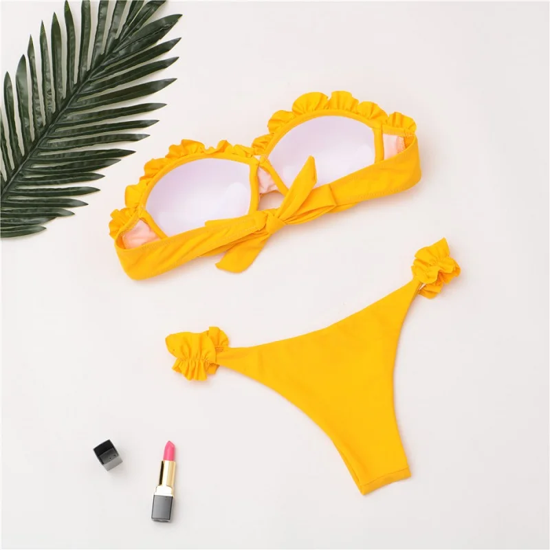 Fulaigesi бикини без бретелек новинка 2020 купальный костюм для женщин купальник с