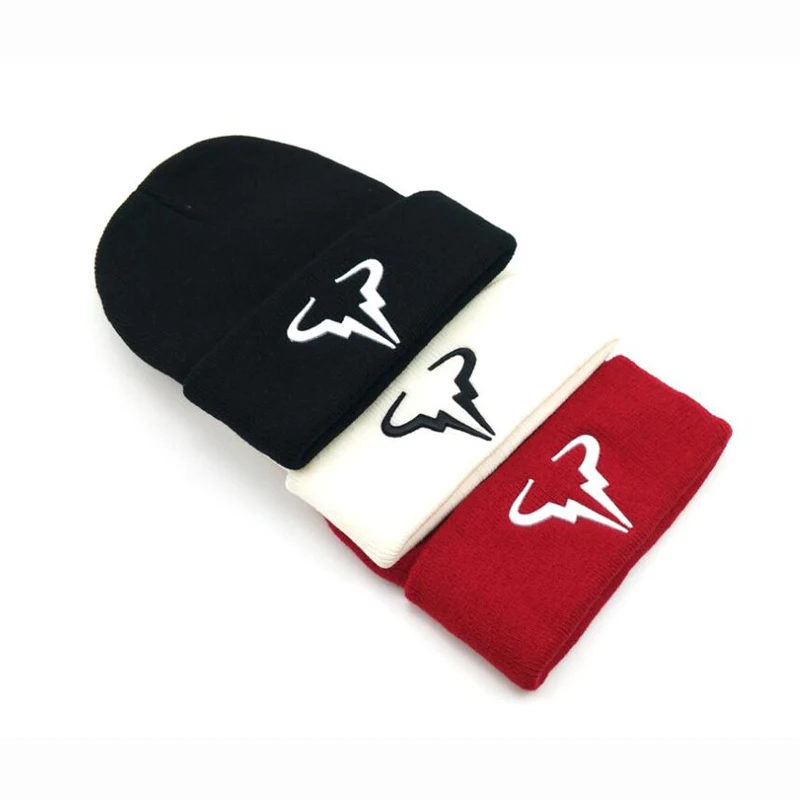 

New Winter Beanie Embroidery Rafael Nadal Men And Women Unisex Knitted Beanies Outdoor Warm Hats Fashion Hip Hop Hat