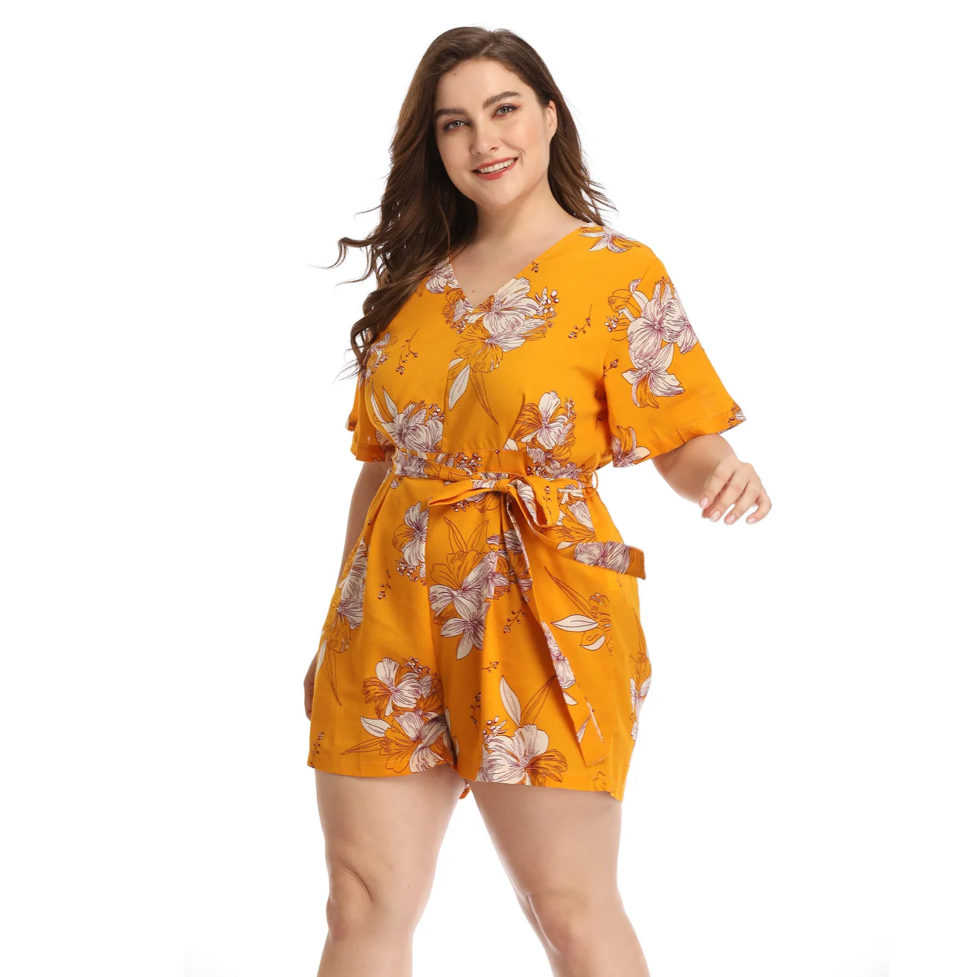 Женские костюмы лето 2019 офисный женский стиль сексуальный Свободный цветочный v