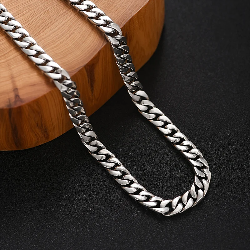 ZABRA роскошные Твердые 925 пробы серебро цепочка Цепочки и ожерелья для Для мужчин