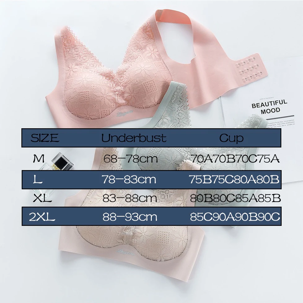 

2021 Latex Seamless Bra Women Push Up Underwear Sexy Lace Shock-Proof Pad Female Intimate Bh Wireless Soft Comfortable Bralette