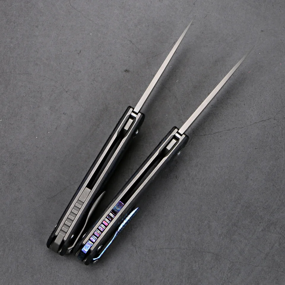 Складной нож Kanedeiia F3 M390 лезвие Ti + CF ручка тактические кемпинговые карманные ножи