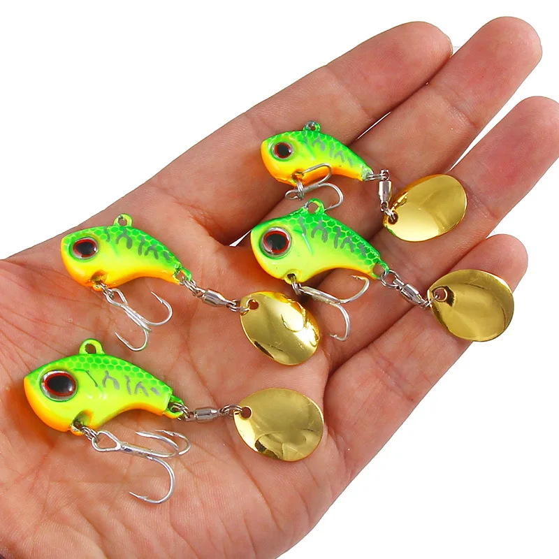 

New fishing Lure bait fast rotating small whirlwind vibrating VIB sequin Lure bait metal vib sea fishing freshwater bait