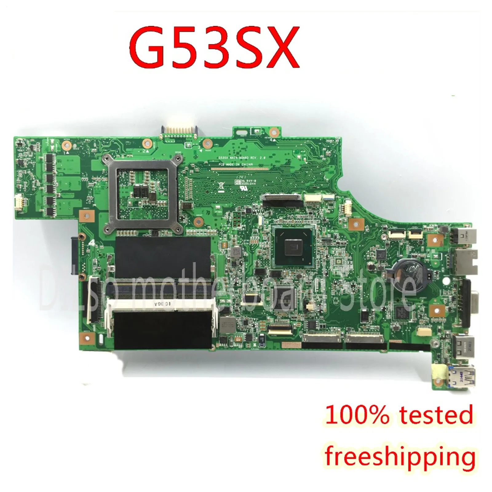 

KEFU G53SX For ASUS G53S G53SW VX7 VX7S Mainboard 4 Slots RAM Laptop Motherboard REV2.0 Test Work 100%