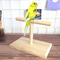 new bird accessories portable parrot toy office wooden stand bird toy stand bar chew grinding claw springboard