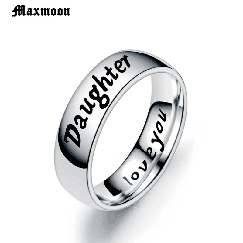 Maxmoon антиаллергенное кольцо из нержавеющей стали кольца для папы и мамы подарок