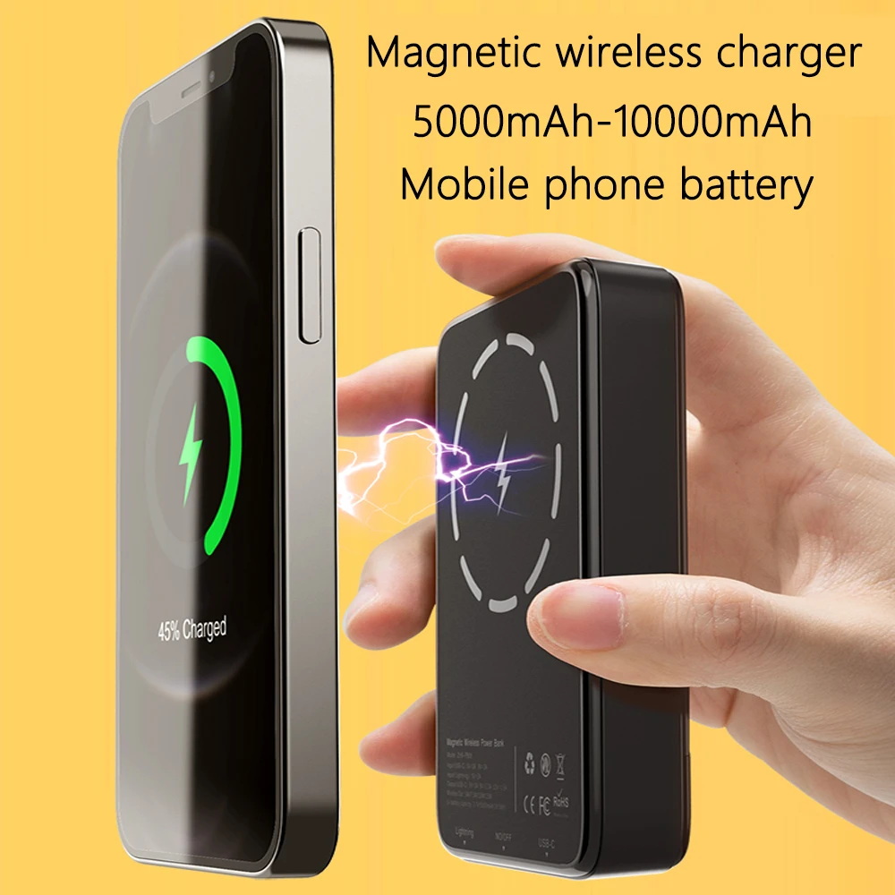 

For Magsafe Chargers Power Bank 10000mAh Magnetic PowerBank For iPhone 12 Pro Max 12Mini 20W Fast Charge Magnet External Battery