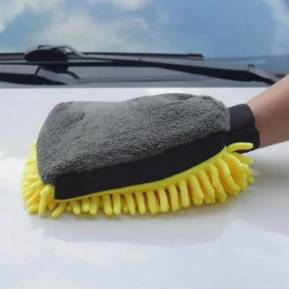 

Car Wash Microfiber Chenille Gloves Waterproof Thick Auto Wax Care Mitt Double-faced Cleaning Brush Antifree Detailing Car B5E0