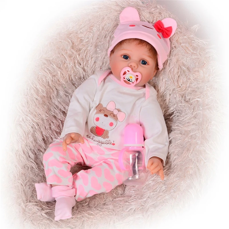 KEIUMI 55cm Baby Silicone Dolls Reborn Vinyl Simulation Handmade Cotton Toy Toddler Soft Kids Toys | Игрушки и хобби