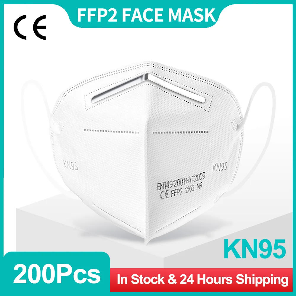 5 слоев KN95 маски CE FFP2Mask многоразового использования Безопасность Anti-PM2.5