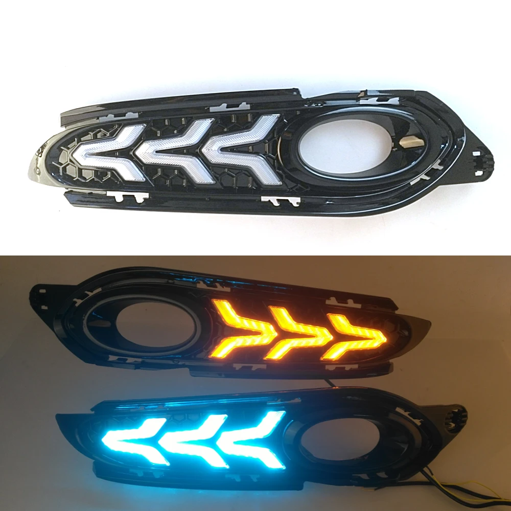 Автомобиль мигающий 2 шт DRL для Honda HRV HR V 2014 2015 2016 2017 2018 дневные ходовые огни