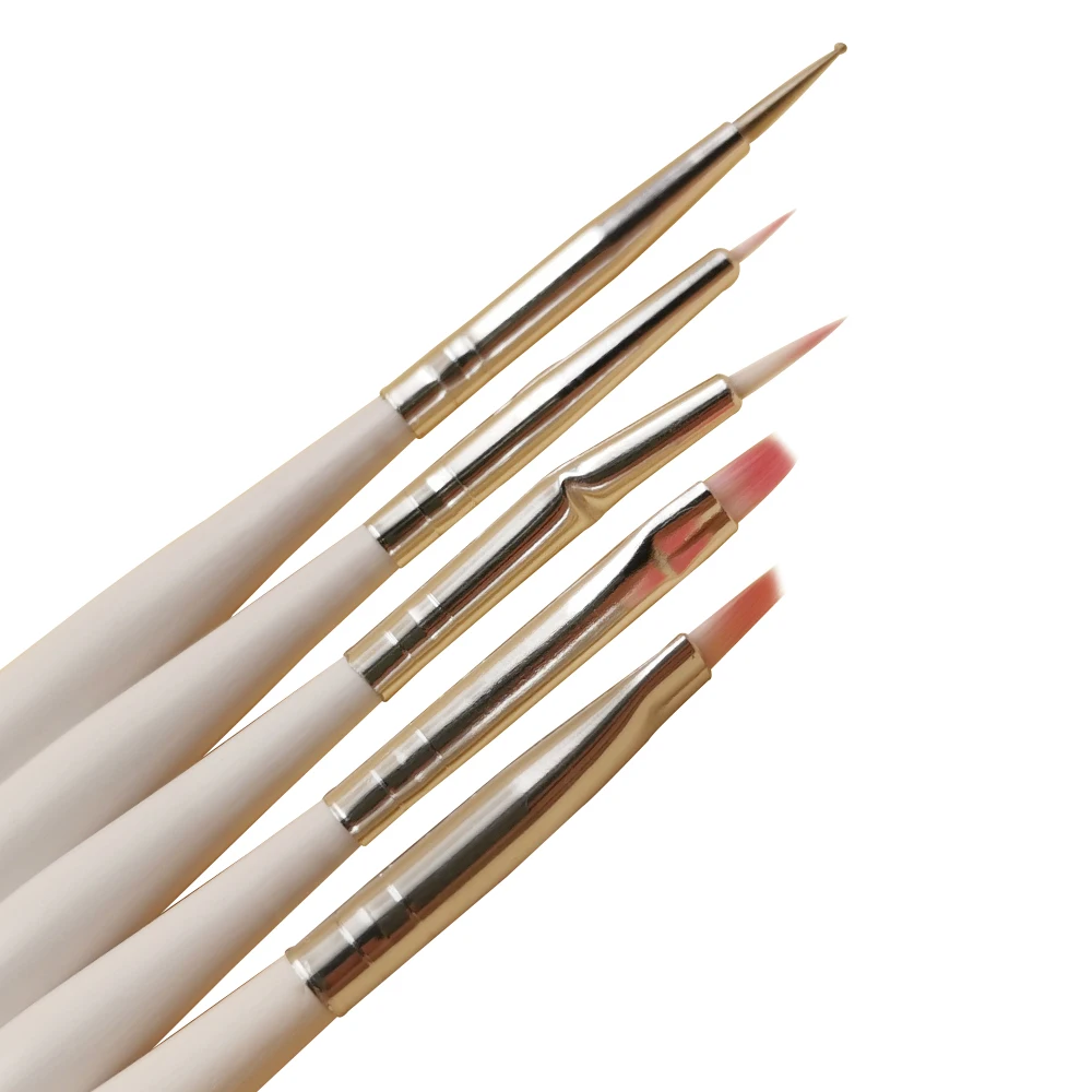 

Кисть для ногтей 5 шт./компл. дизайн ногтей во французском стиле рисование и т. Д. Ручка-кисть для маникюра