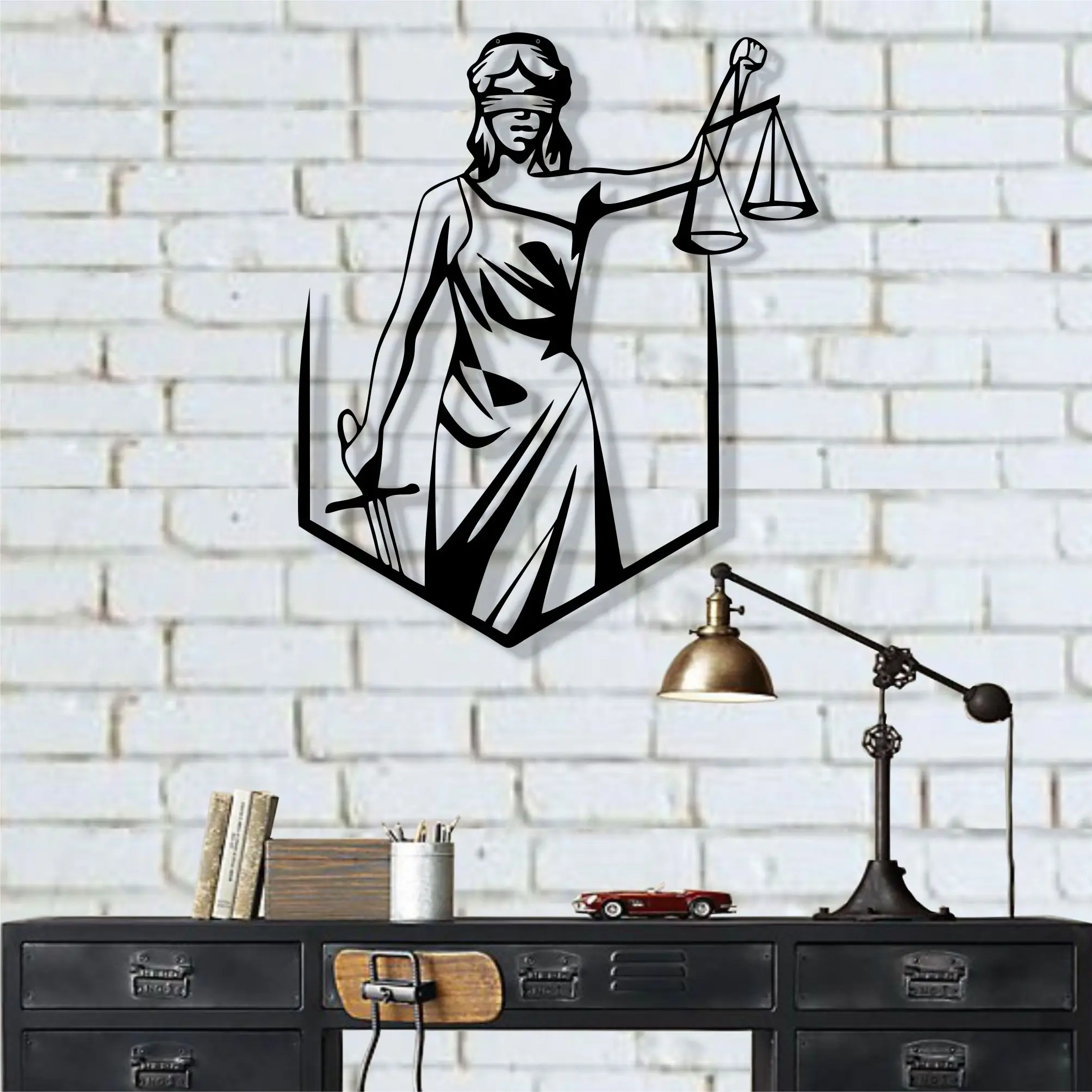 

Metal Wall Art, Themis Lady Justice, Metal Wall Decor, Office Decoration, Blind Lady Justice, Lawyer Gift