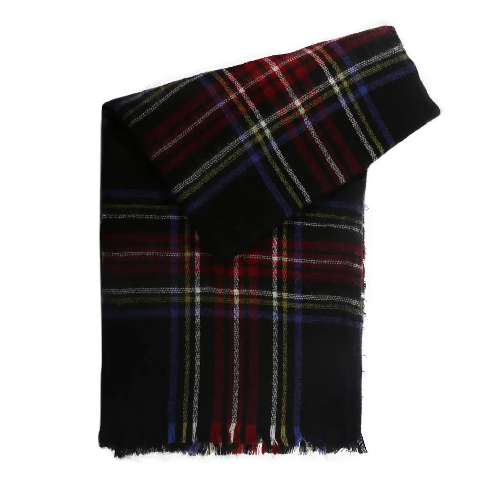 Новый дизайн большой клетчатый размер Модный печатный рисунок женский шарф