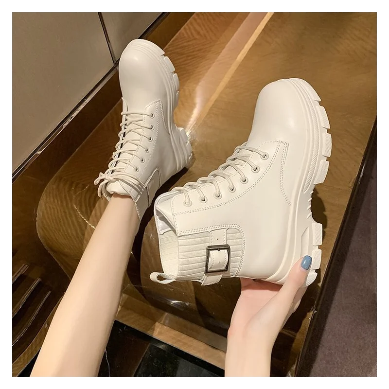 

New Women Shoes Woman Boots Fashion PU Ankle Boots Winter Elastic Black Boots