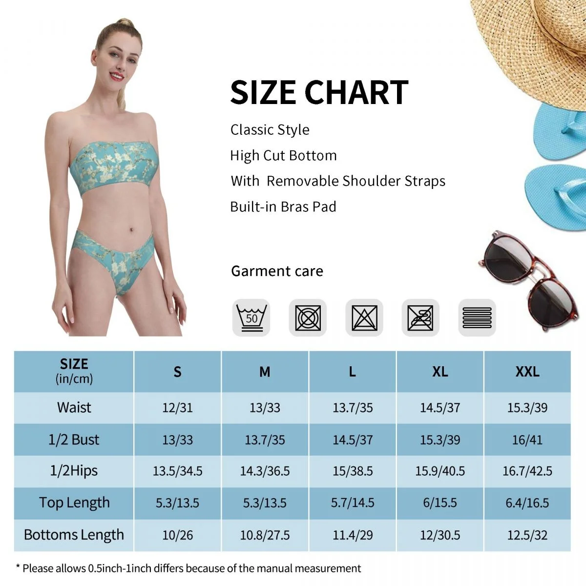 

Monet Painting Swimsuit Van Gogh Bandeaukini 2021 Swimming Suit Bkini for Women young Girls