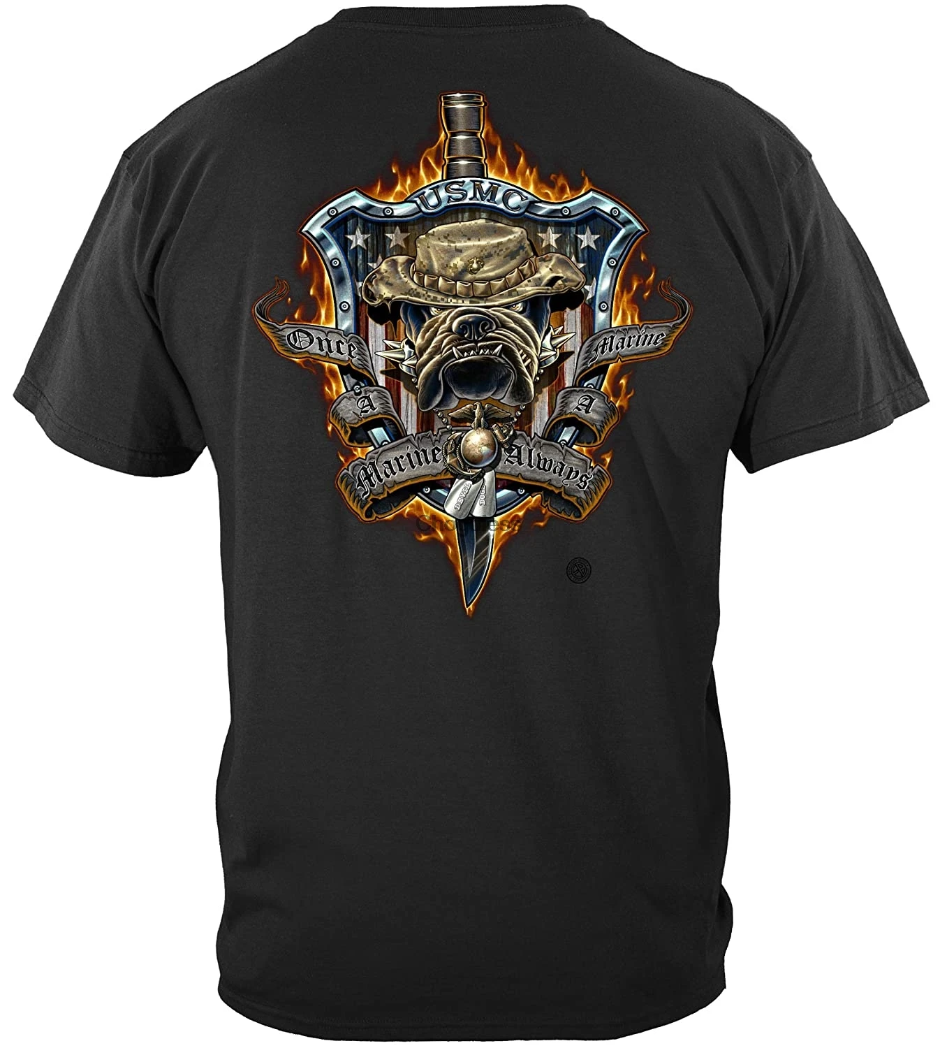 

US Marine Corps Short Sleeve Shirts 100% Cotton Casual Mens Shirts Show Your Pride with Our Devil Dog Always A Marine Co(2)