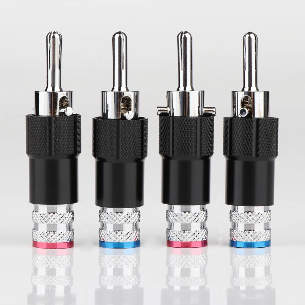 Розетка для кабеля 9 мм с родиевым покрытием|speaker cable plug|connectors goldnakamichi connector |