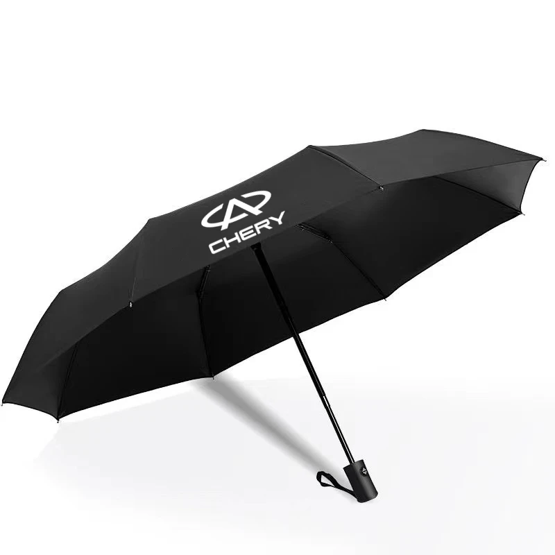 

Car Styling Three-fold Double Layer Umbrella Windproof Automatic Sun Beach Umbrella For CHERY Car Accessories