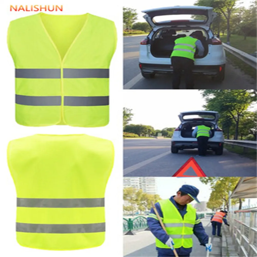 

Washable Reflective Vests 4pcs Emergency Accident Vest PVC+Fluorescent Strip