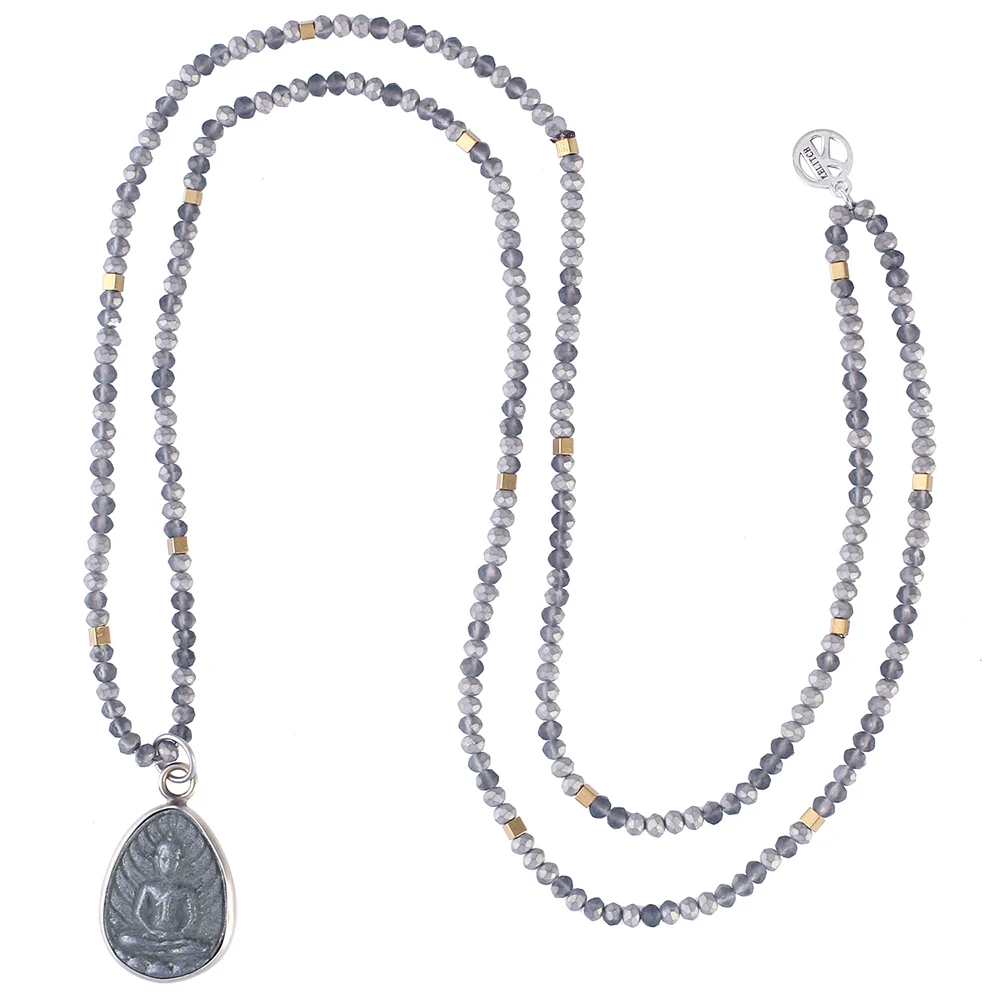 Кулон ручной работы KELITCH кулон с подвеской в виде Будды из кристаллов четки