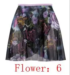 BL060-flower 6 Балетный маленький фартук высокого качества для девочек, мягкий сетчатый цветок, трико с юбкой, для взрослых, цветочный принт, балетное платье для танцев - Цвет: BL060-flower 6