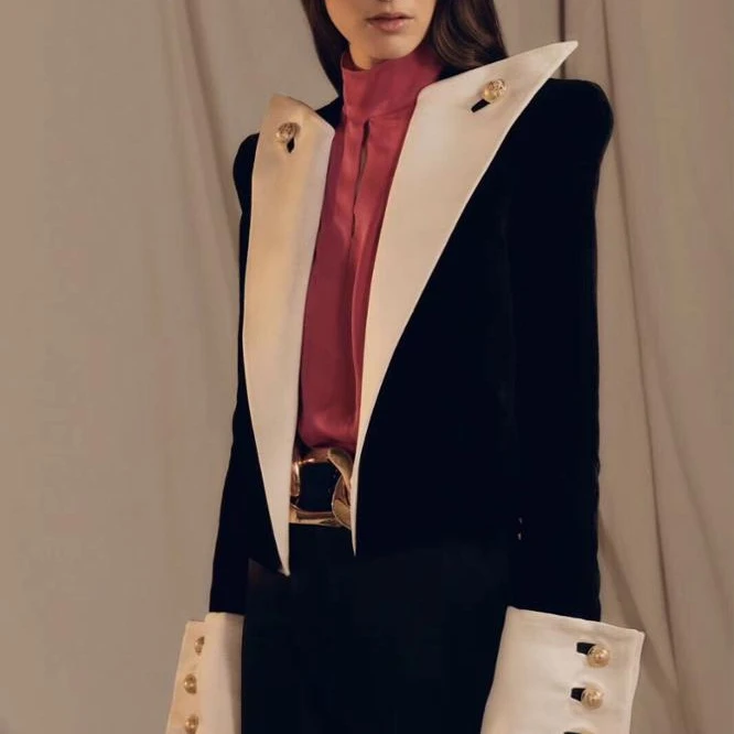 Формальные куртки для офиса открытый длинный рукав простой спортивный бархатный