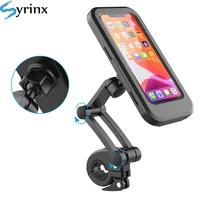 adjustable waterproof motorcycle bicycle phone stand holder universal bike handlebar magnet case cell support mount bracket bag